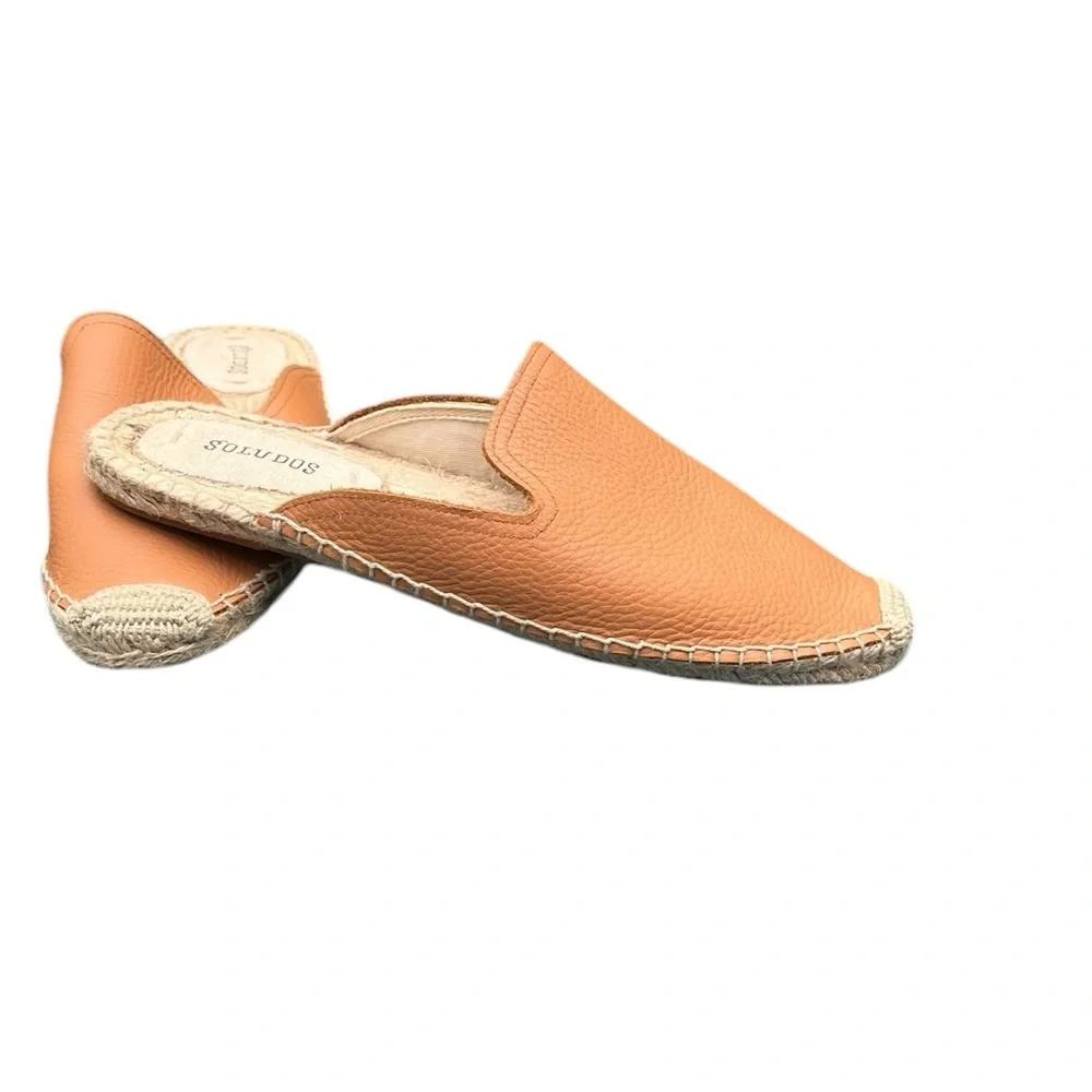 Soludos Brown Slip-Ons Leather Shoes Mules Size 9